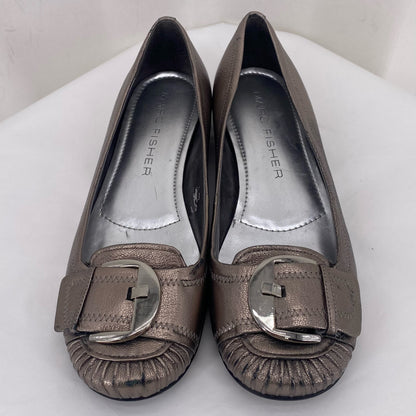 Silver W Shoe Size 7.5 MARC FISHER Flats