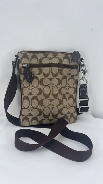 BROWN/TAN COACH Cross-body