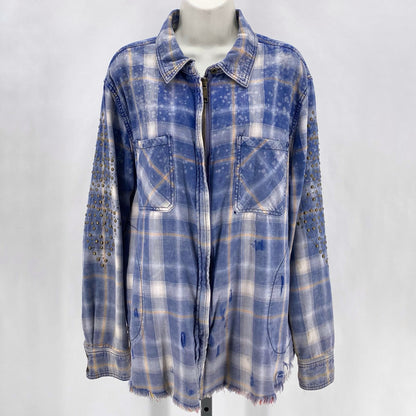 Size S FREE PEOPLE Plaid Jacket