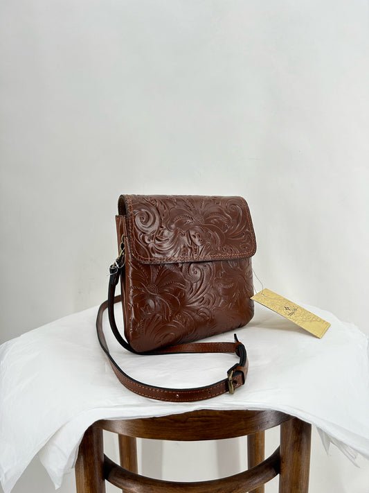 REDDISH BROWN PATRICIA NASH Leather Cross-body