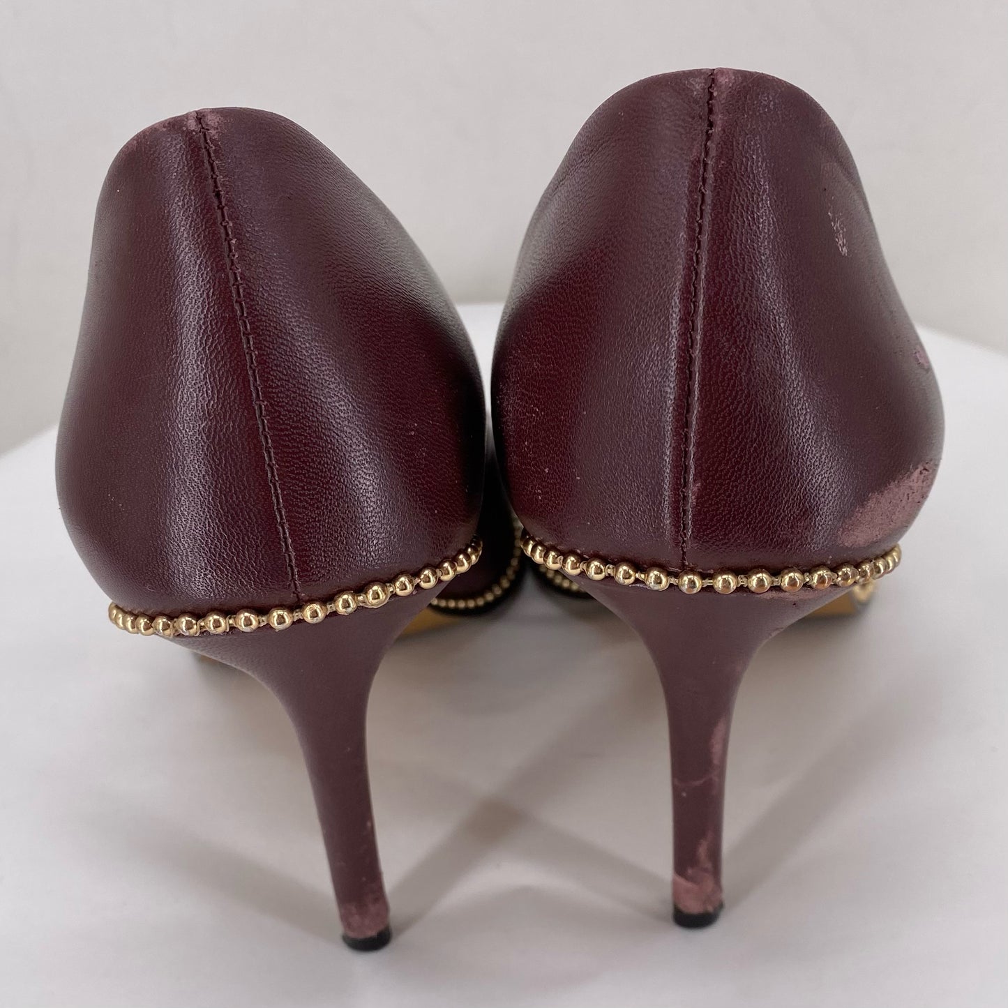 Burgundy W Shoe Size 7.5 COACH Heels