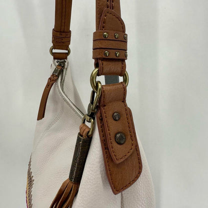 off white THE SAK Leather Pebbeled Leather Shoulder Bag