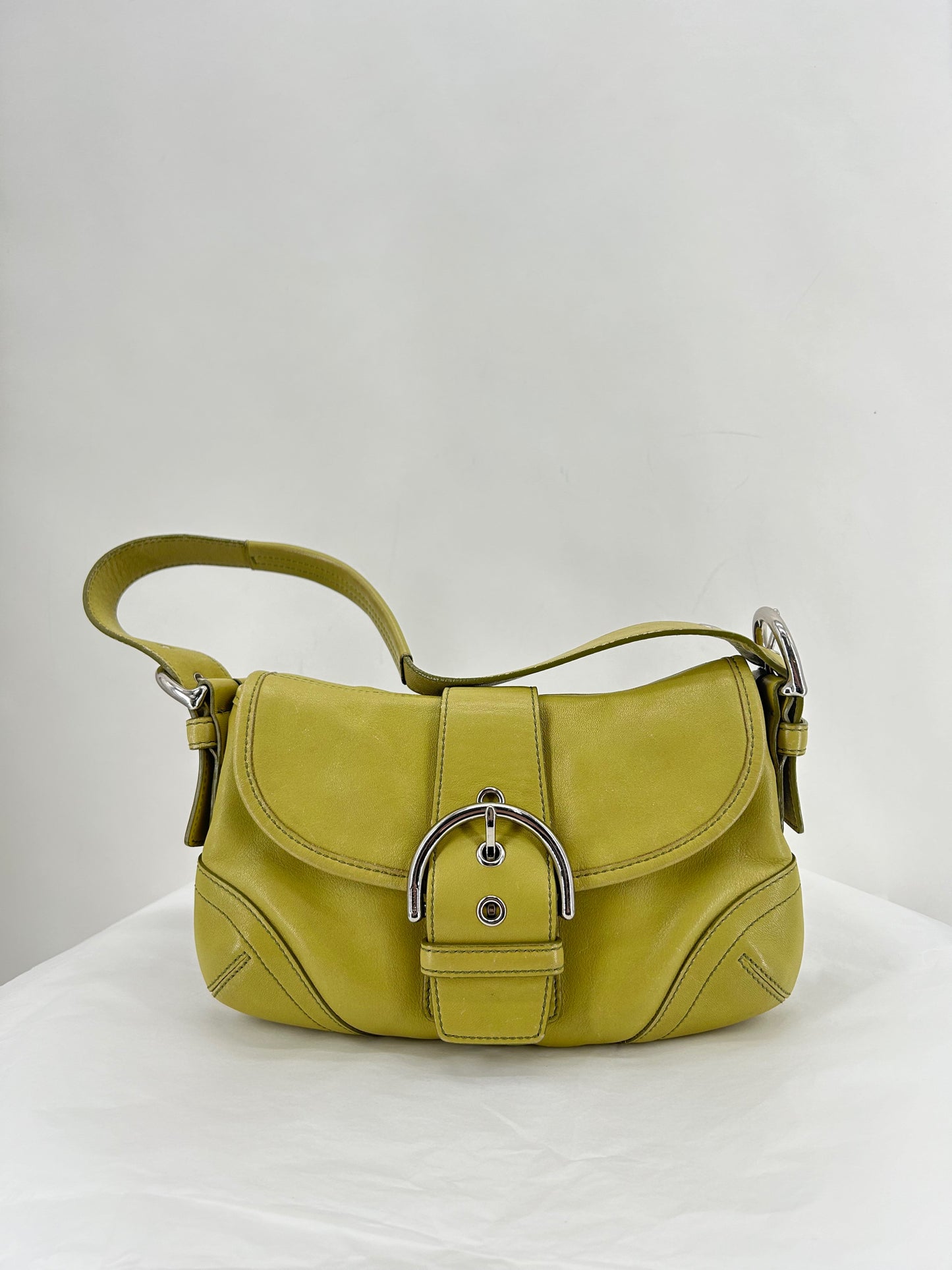 Green COACH Leather Shoulder Bag