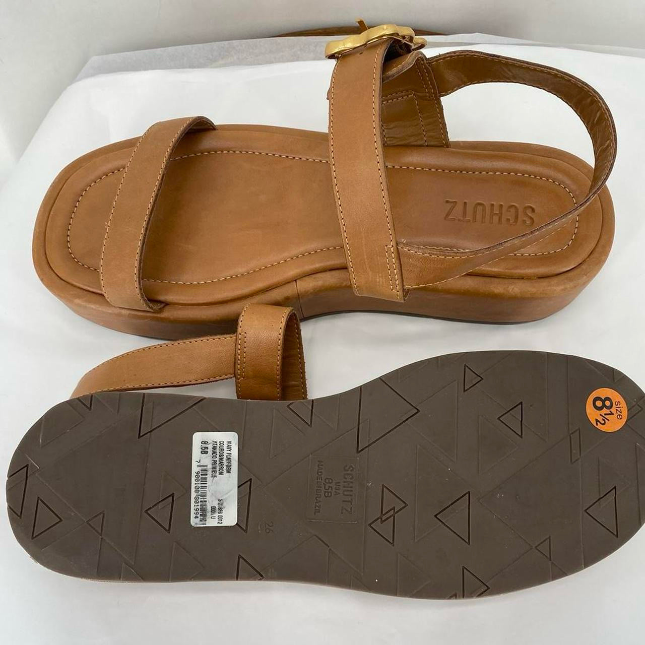 BROWN W Shoe Size 8.5 SCHUTZ Sandals