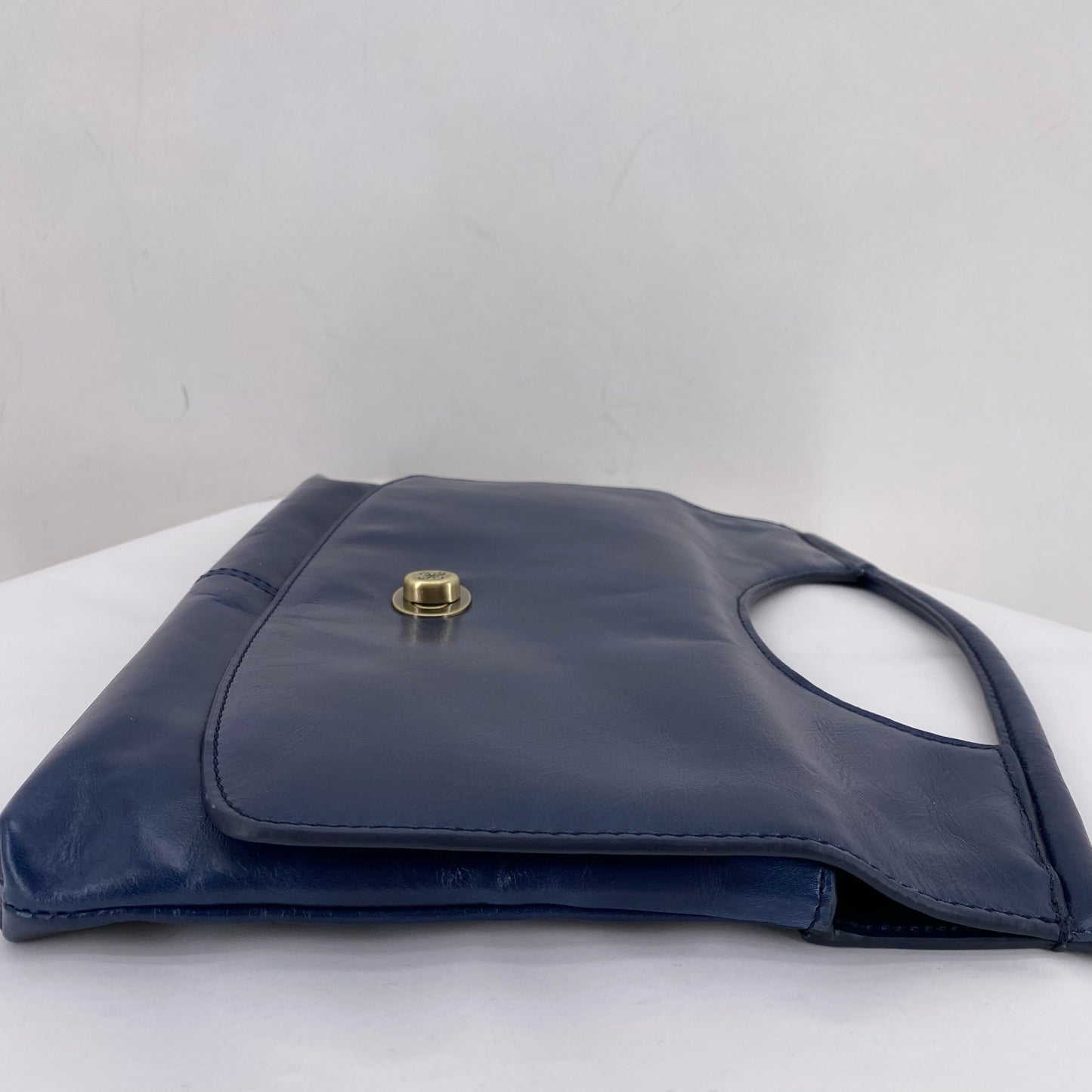 Navy HOBO Leather Clutch