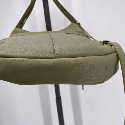 LT GREEN HOBO Leather Shoulder Bag
