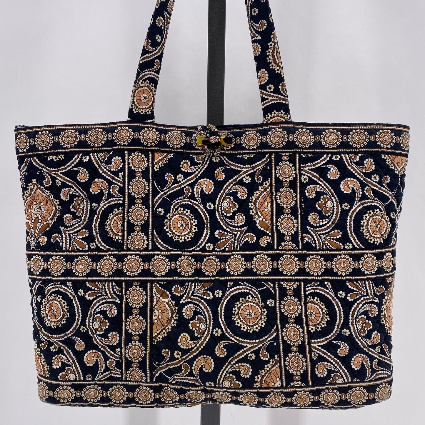 BLACK/CARAMEL VERA BRADLEY FABRIC Tote
