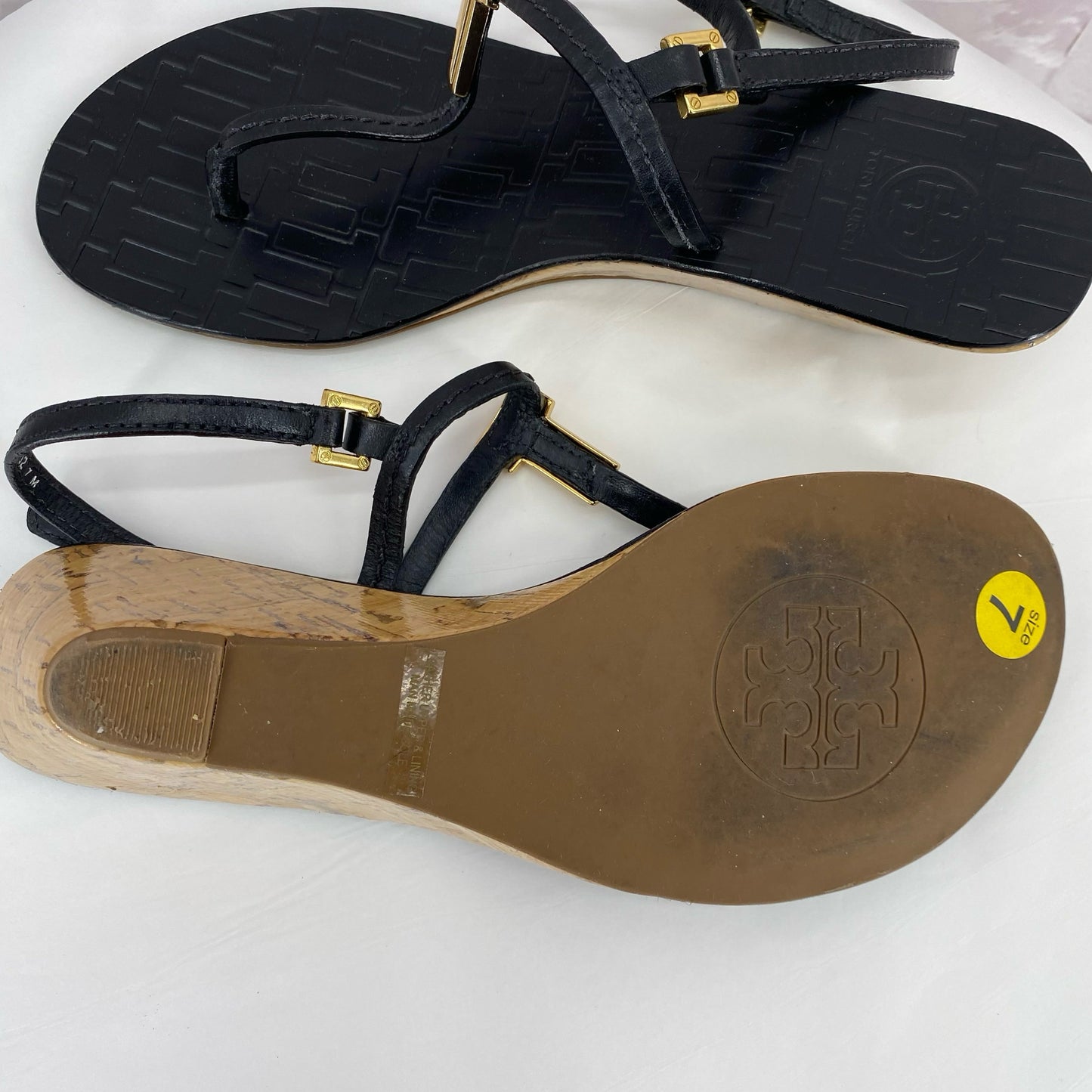 Black W Shoe Size 7 TORY BURCH Sandals