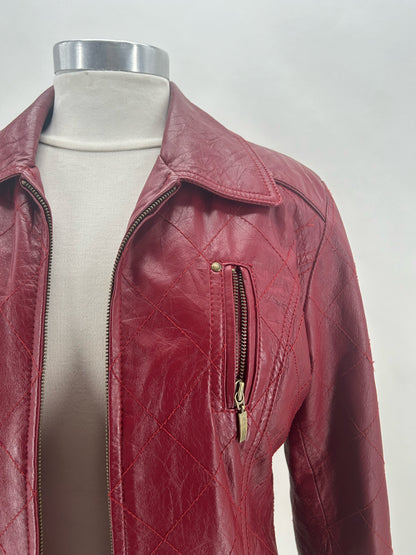 Size 2 CHICO'S Leather Jacket