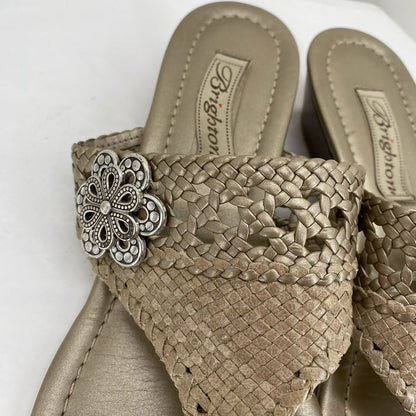 Taupe W Shoe Size 9.5 BRIGHTON Sandals