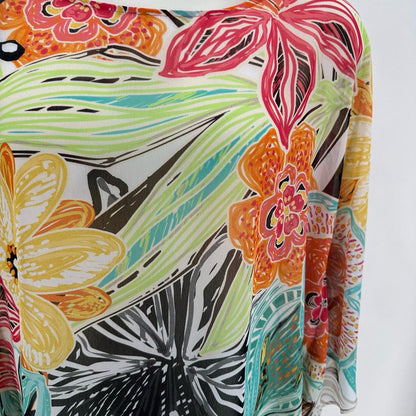 Size L/XL CHICO'S FLOWERS PONCHO