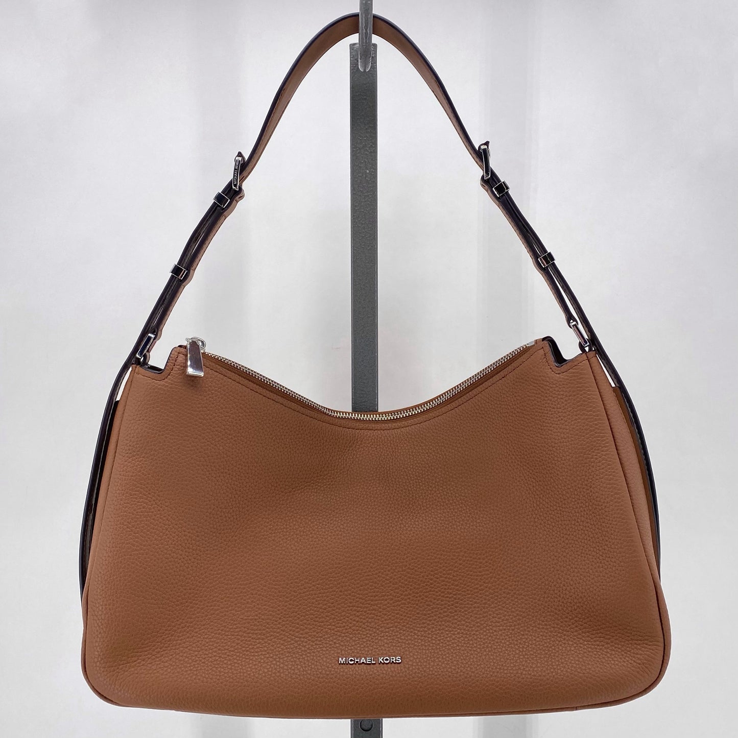 Camel MICHAEL KORS Leather Pebbeled Leather Shoulder Bag