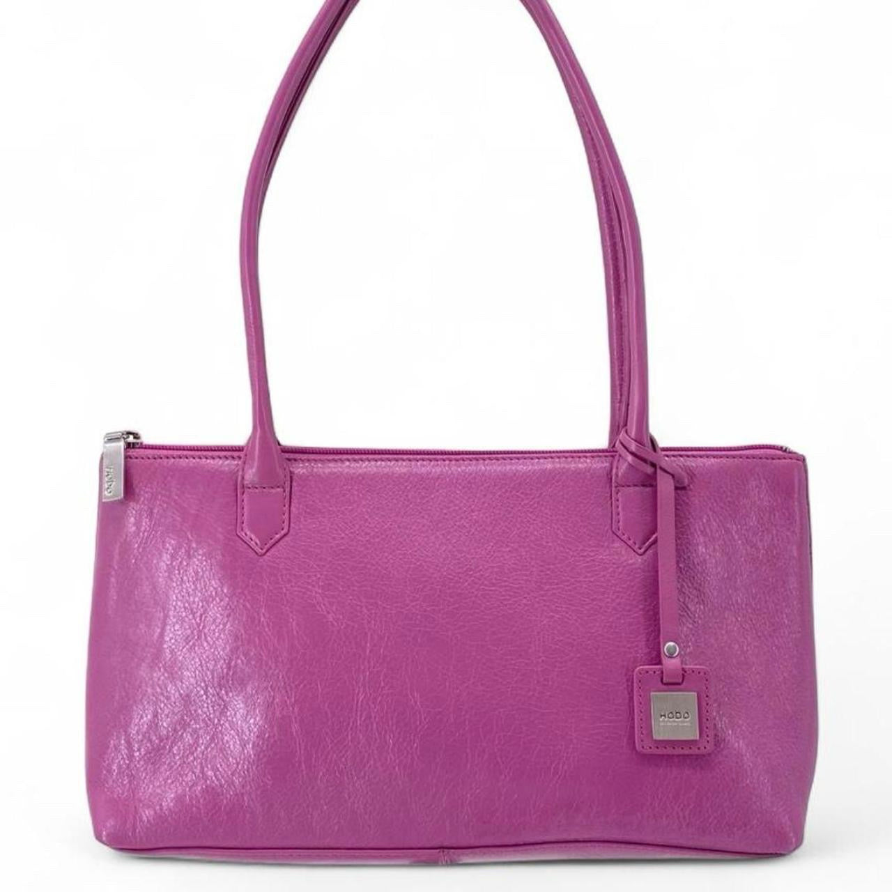 Purple HOBO Leather Shoulder Bag