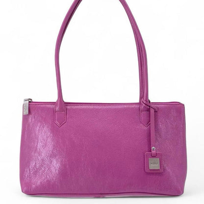 Purple HOBO Leather Shoulder Bag