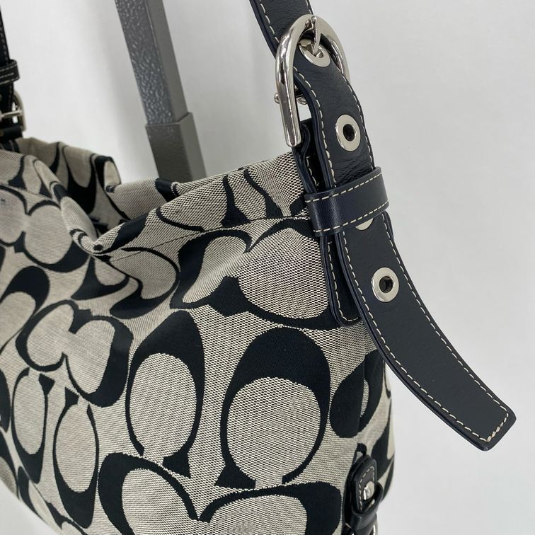 BLACK/GRAY COACH Shoulder Bag