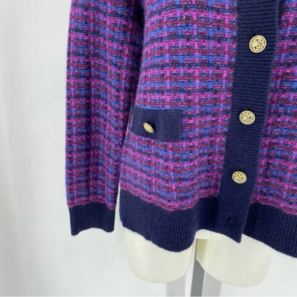 Size M BLOOMINGDALES Plaid Cardigan