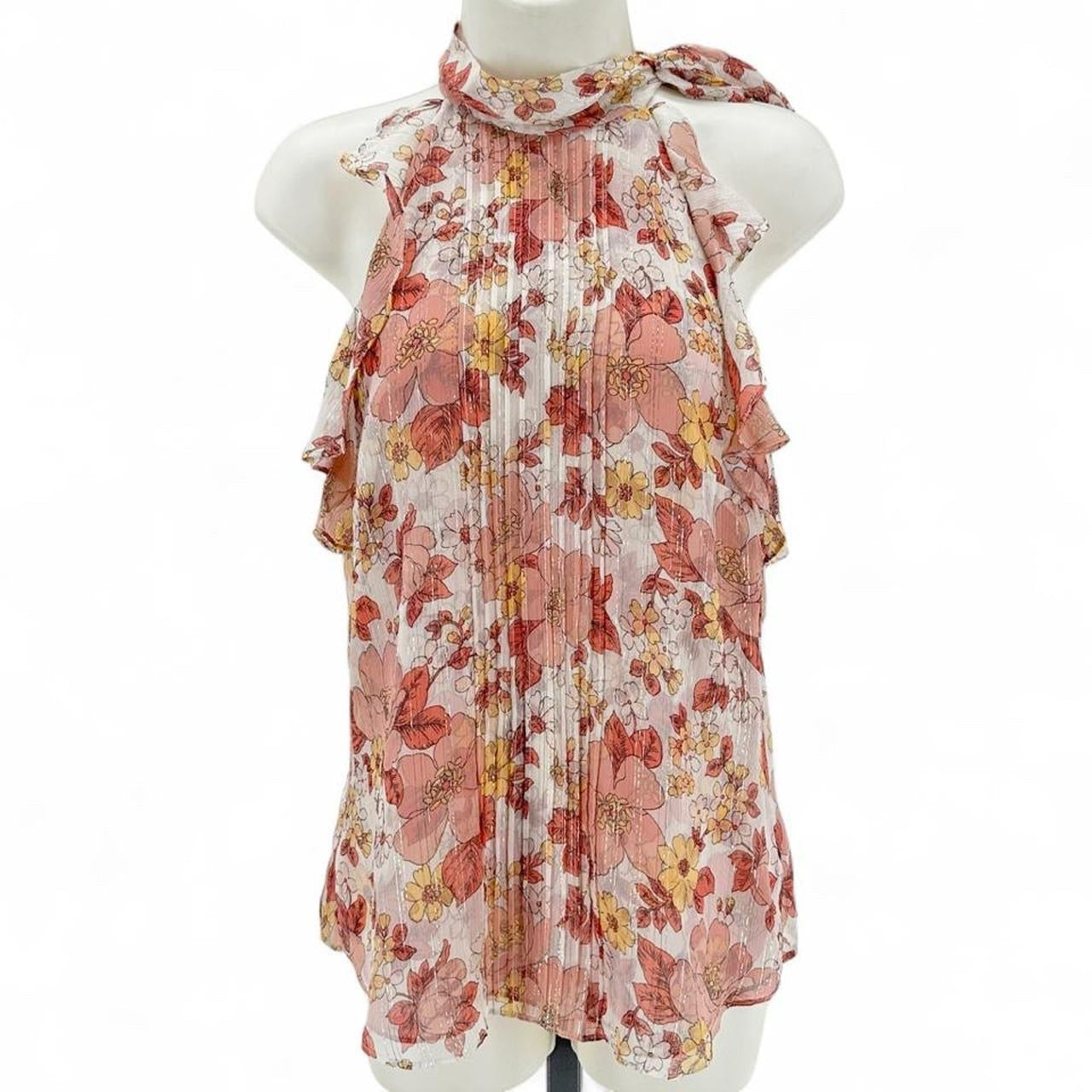 Size 4 VERONICA BEARD FLOWERS Shirt