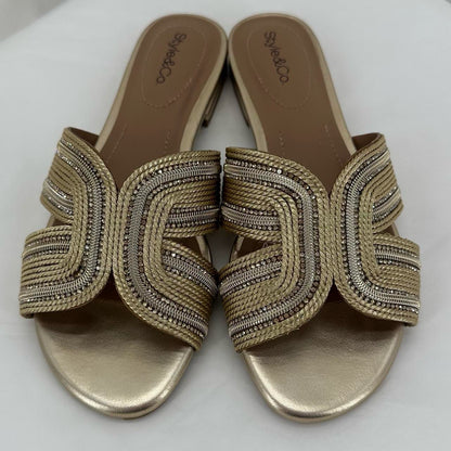 GOLD W Shoe Size 6.5 STYLE & CO Sandals