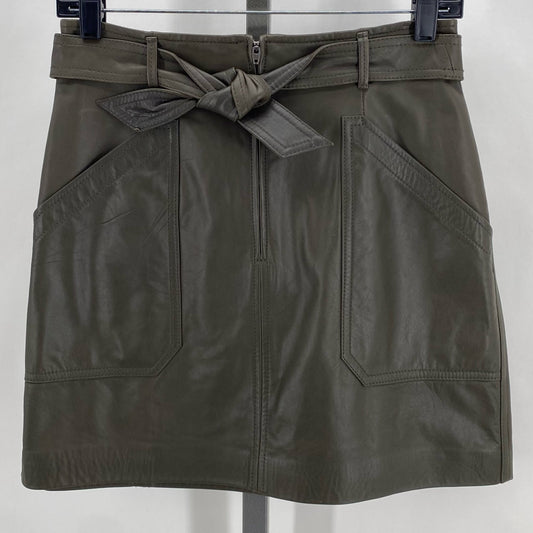 Size 6 REBECCA TAYLOR L LAMB LEATHER Skirt