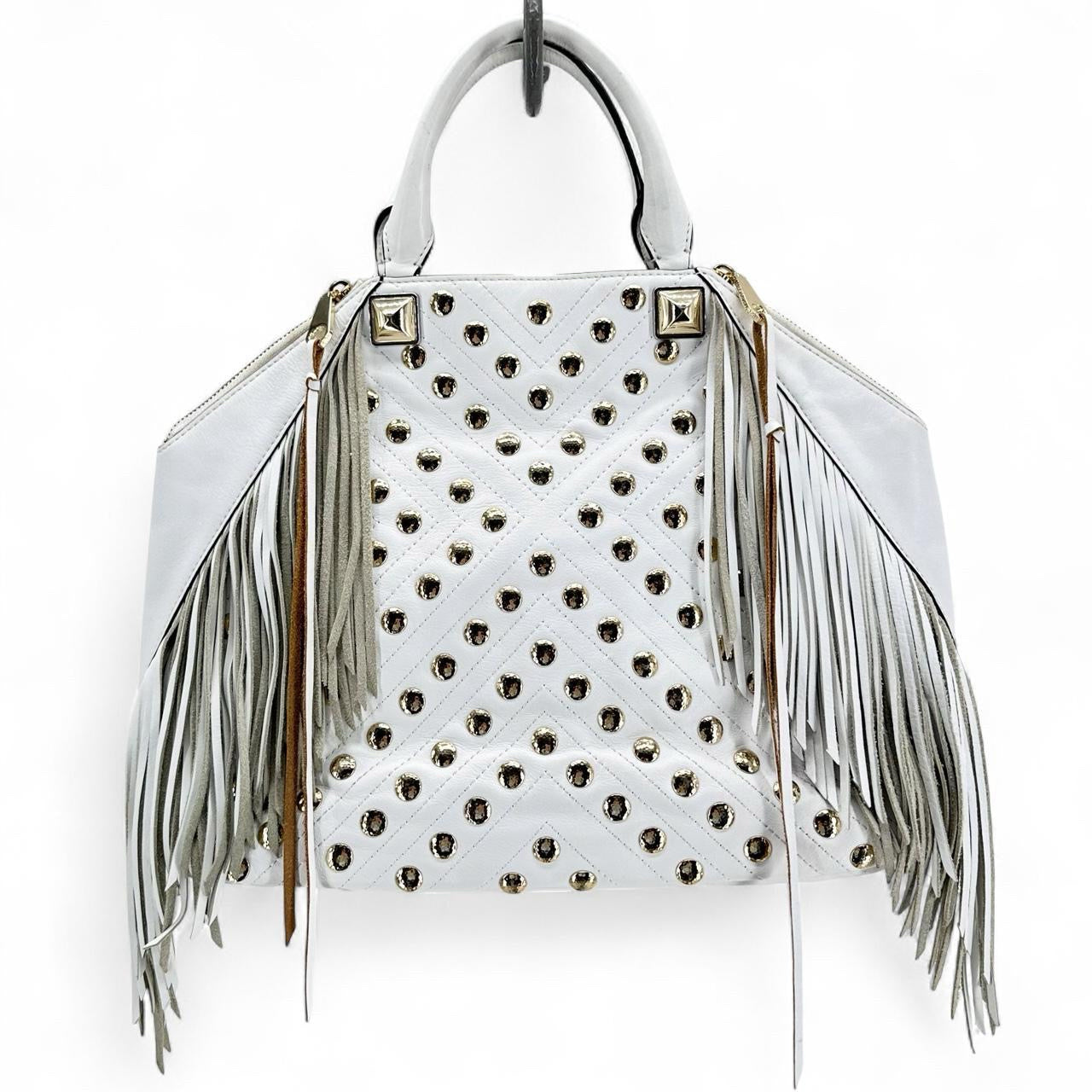 White RIBKOFF TRENDS Leather Satchel