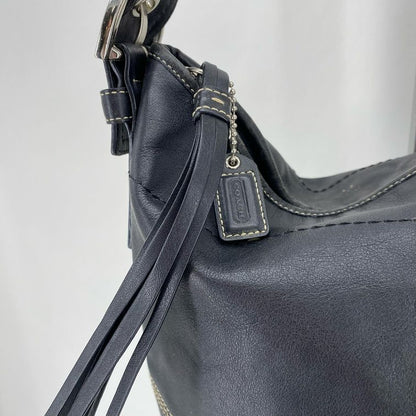 Black COACH Leather Hobo