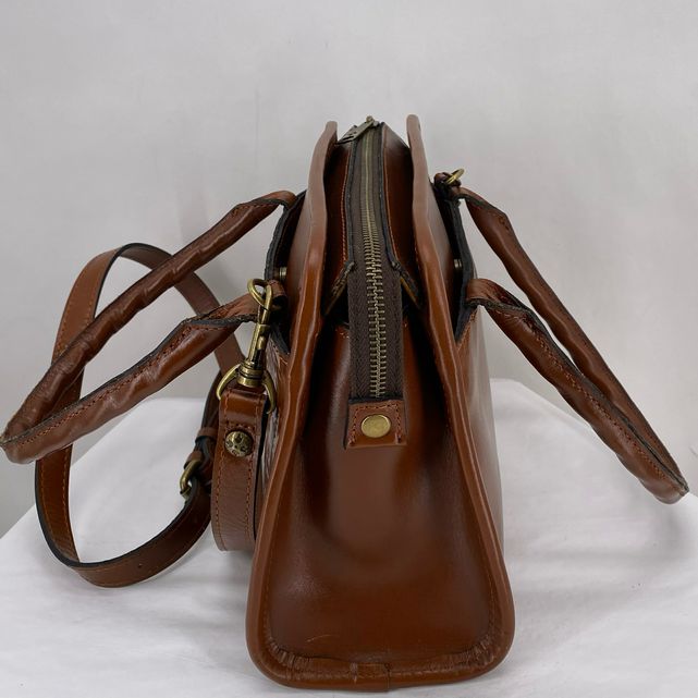 REDDISH BROWN PATRICIA NASH Leather Cross-body
