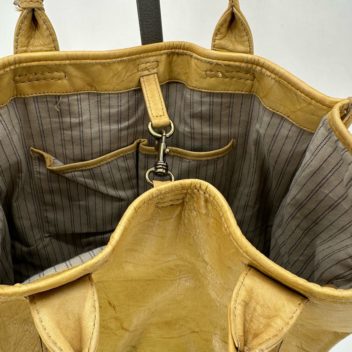 Yellow FRYE Leather Tote