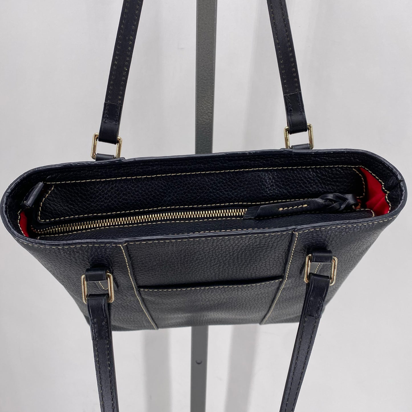 Black DOONEY & BOURKE Leather Pebbeled Leather Shoulder Bag