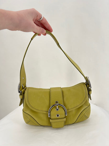 Green COACH Leather Shoulder Bag