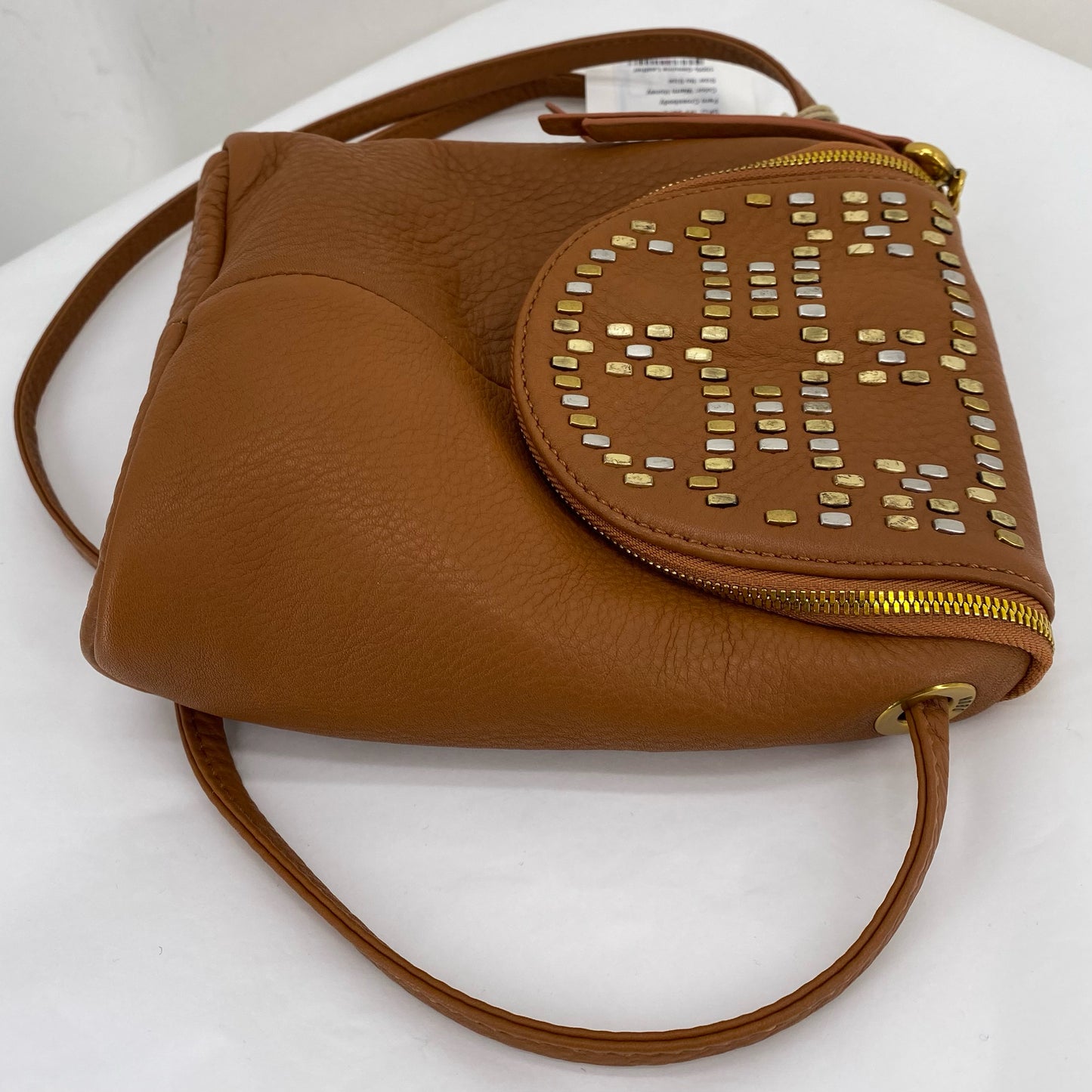 BROWN HOBO Leather Cross-body