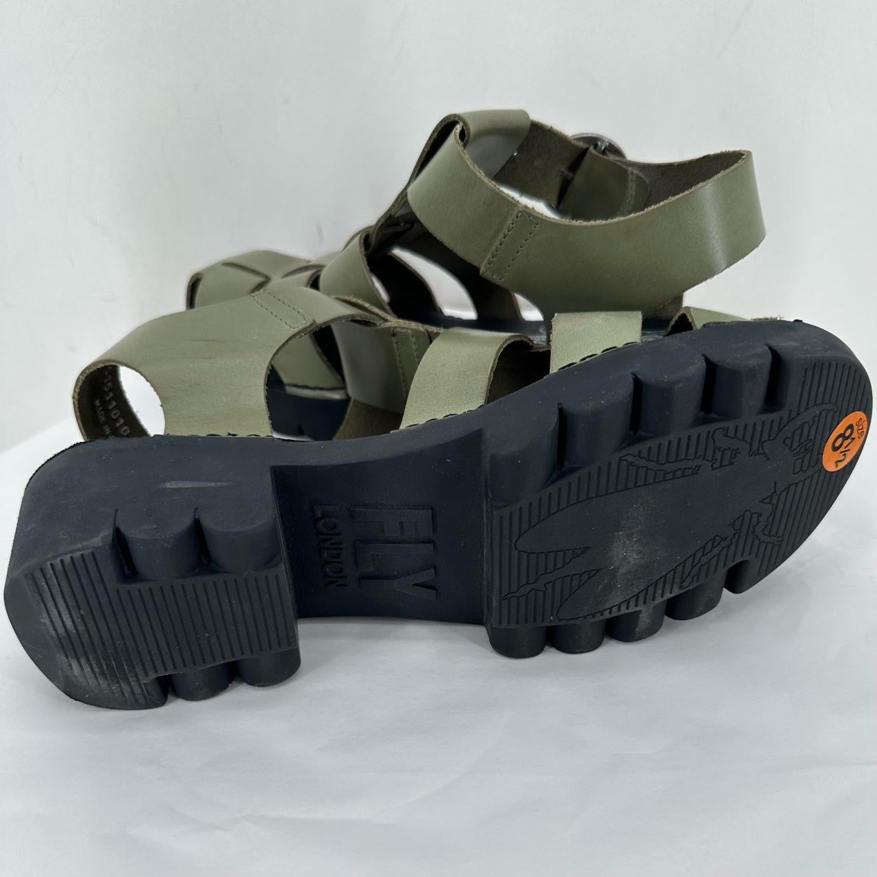 Green W Shoe Size 39 Fly London Sandals