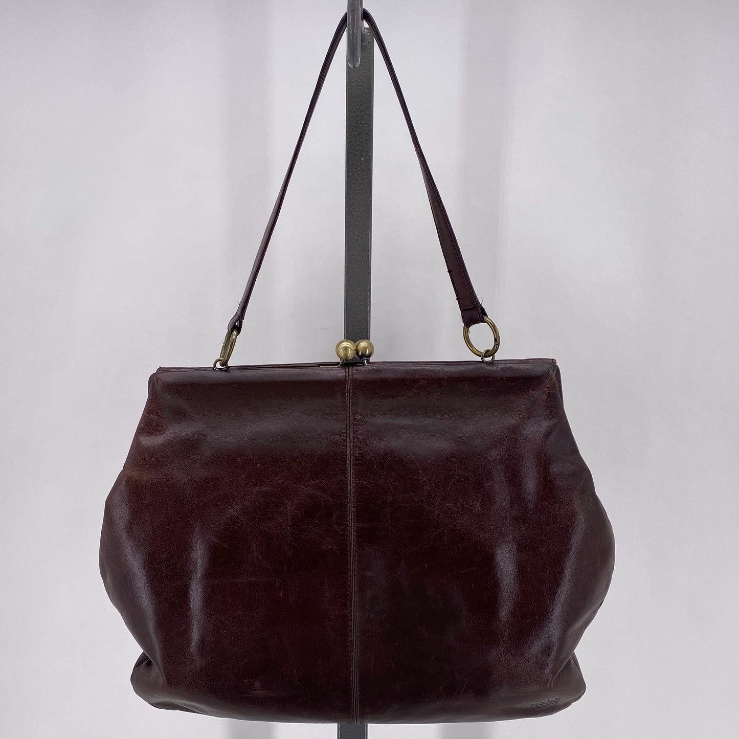 CHOCOLATE HOBO Leather Satchel