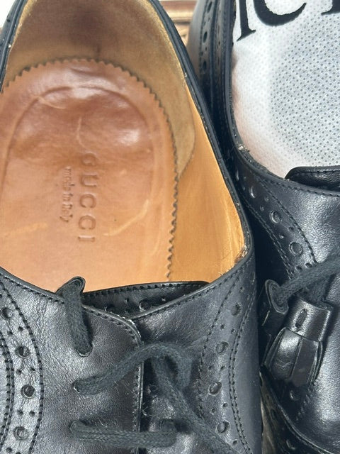Black W Shoe Size 39.5 GUCCI Flats
