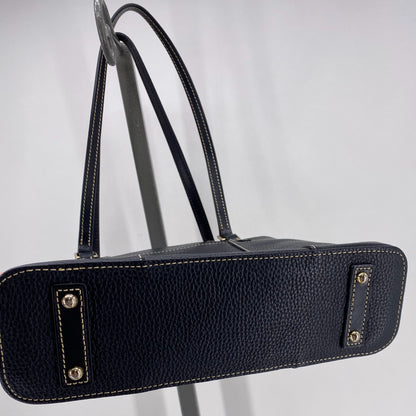 Black DOONEY & BOURKE Leather Pebbeled Leather Shoulder Bag
