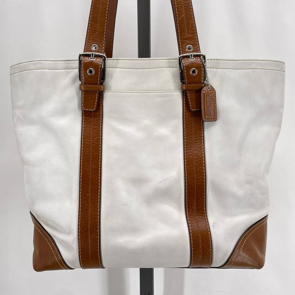 White COACH Leather Tote