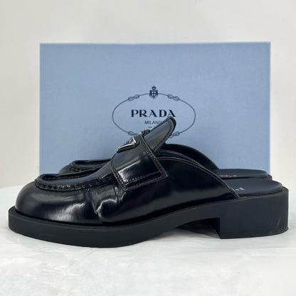 Black W Shoe Size 39 PRADA Loafer
