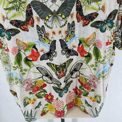Size 3X JOHNNY WAS FLOWERS/BUTTERFLIES Shirt