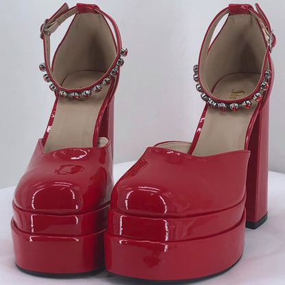 Red W Shoe Size 7 SHEIN Heels