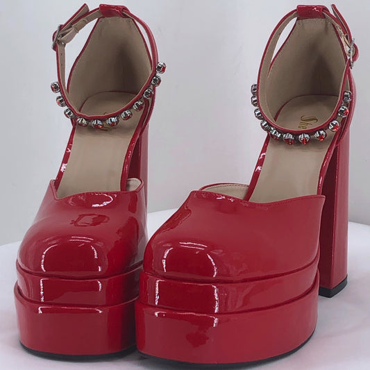 Red W Shoe Size 7 SHEIN Heels