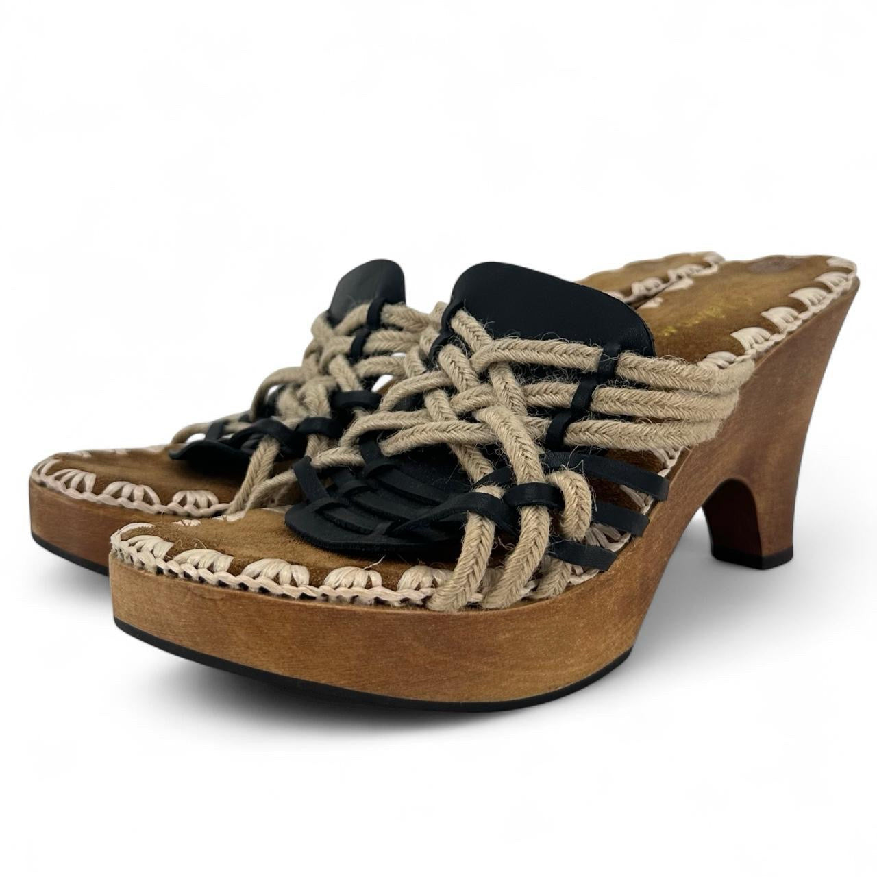 BLACK/TAN W Shoe Size 10 SAM EDDELMAN Sandals