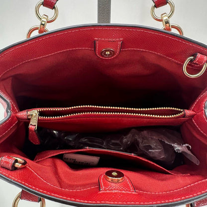 Red COACH Leather Satchel