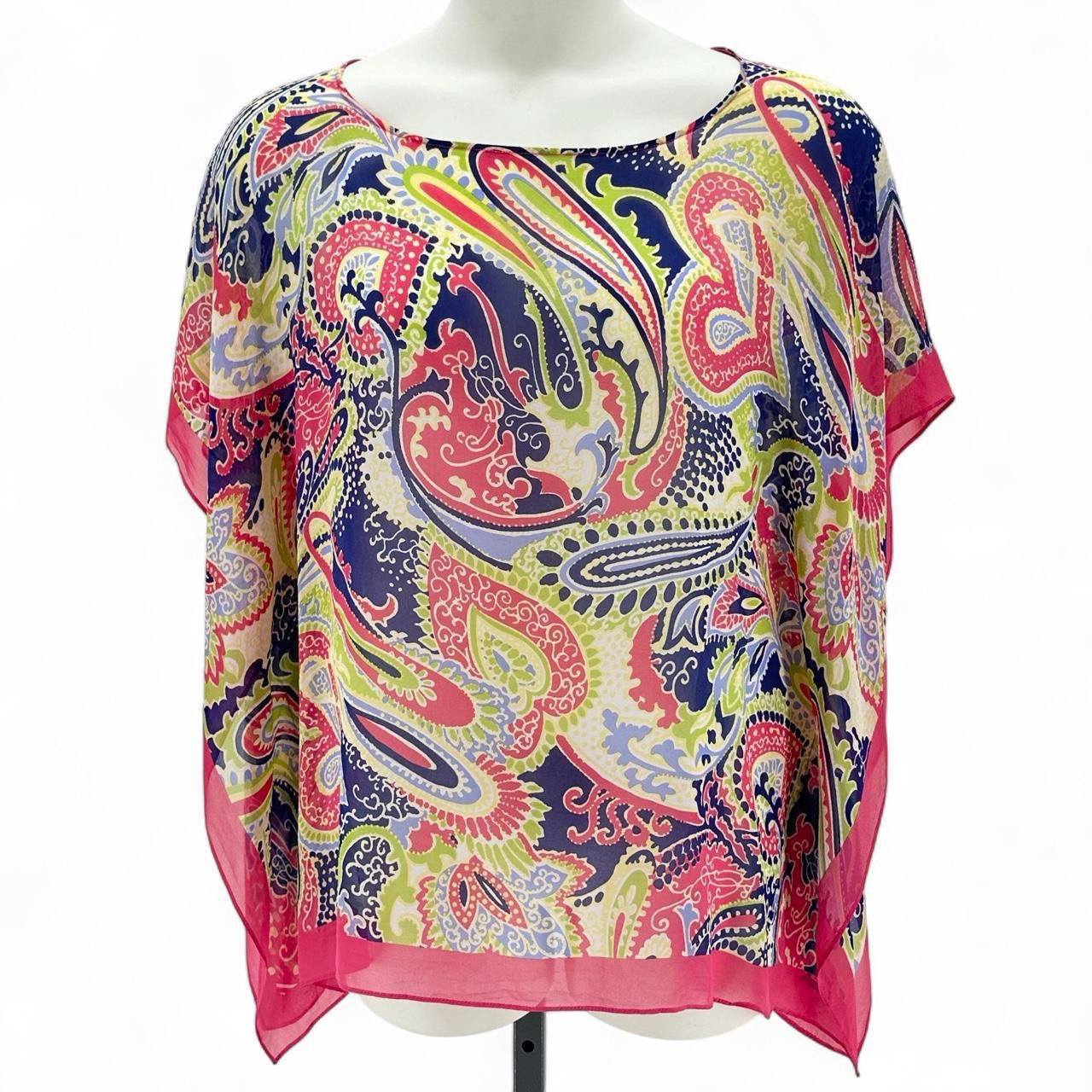 Size L/XL TALBOTS Paisley PONCHO