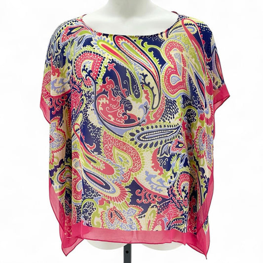 Size L/XL TALBOTS Paisley PONCHO