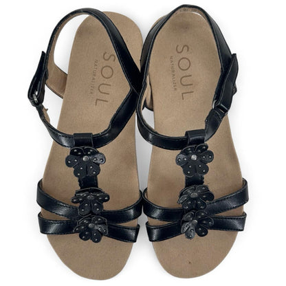 Black W Shoe Size 7.5 SOUL Sandals