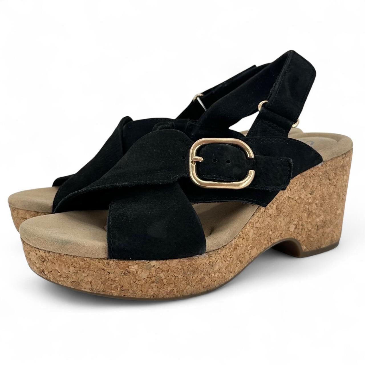 Black W Shoe Size 7.5 CLARKS Sandals