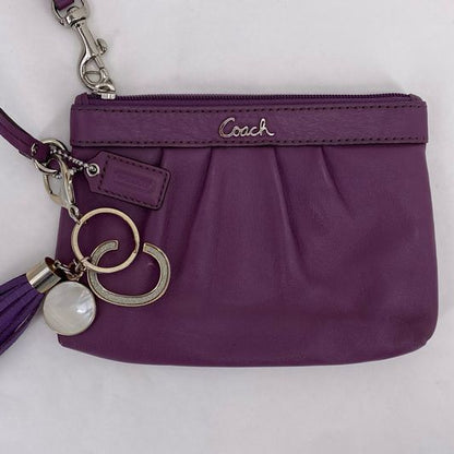 Purple COACH Wristlet