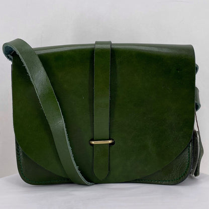 Green Leather Cross-body