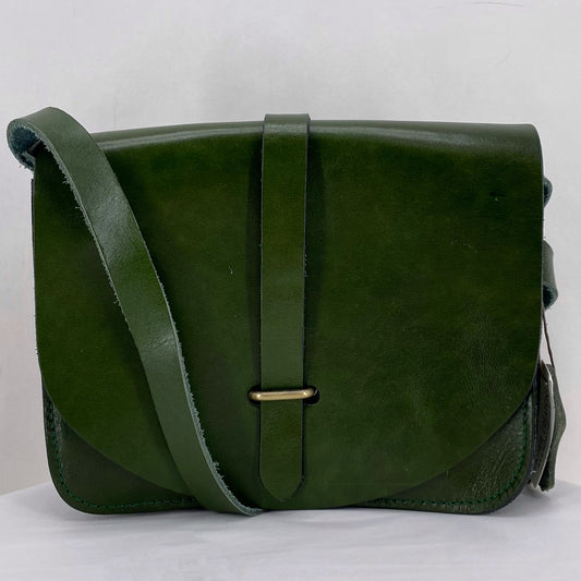 Green Leather Cross-body
