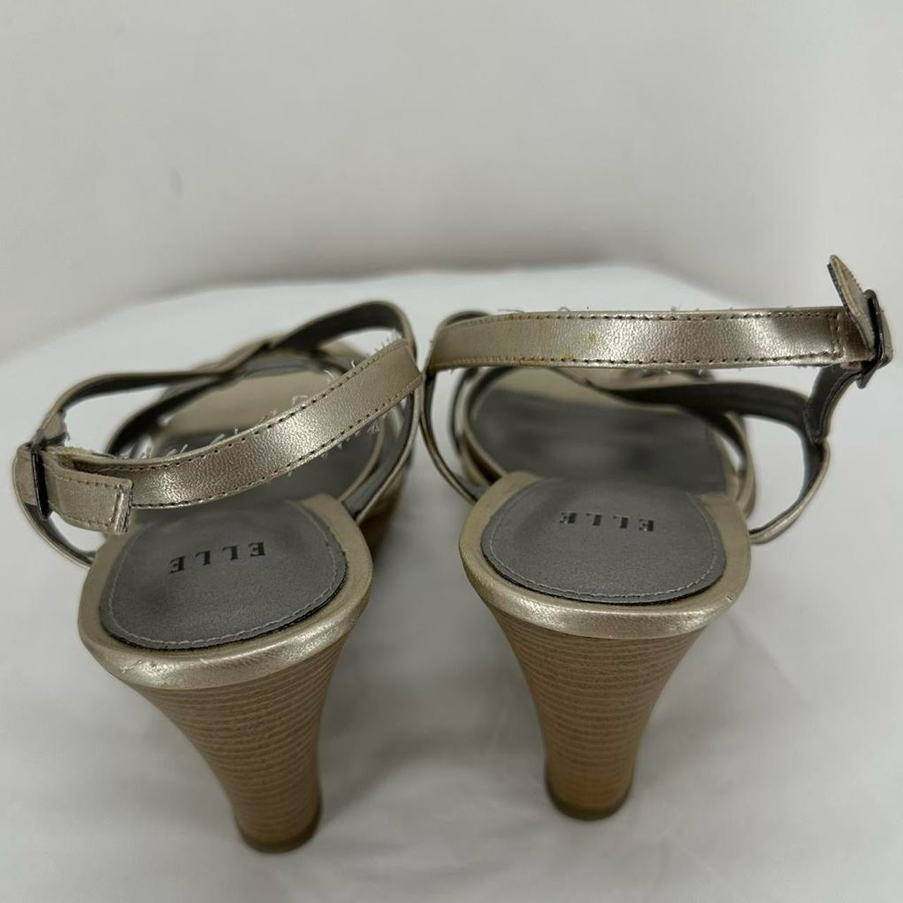 GOLD/SILVER W Shoe Size 8 ELLE Wedge