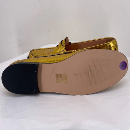 GOLD W Shoe Size 8 J CREW Loafer